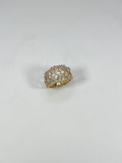 14K Yellow Gold Wide 1.75 CTW Contemporary Diamond Band