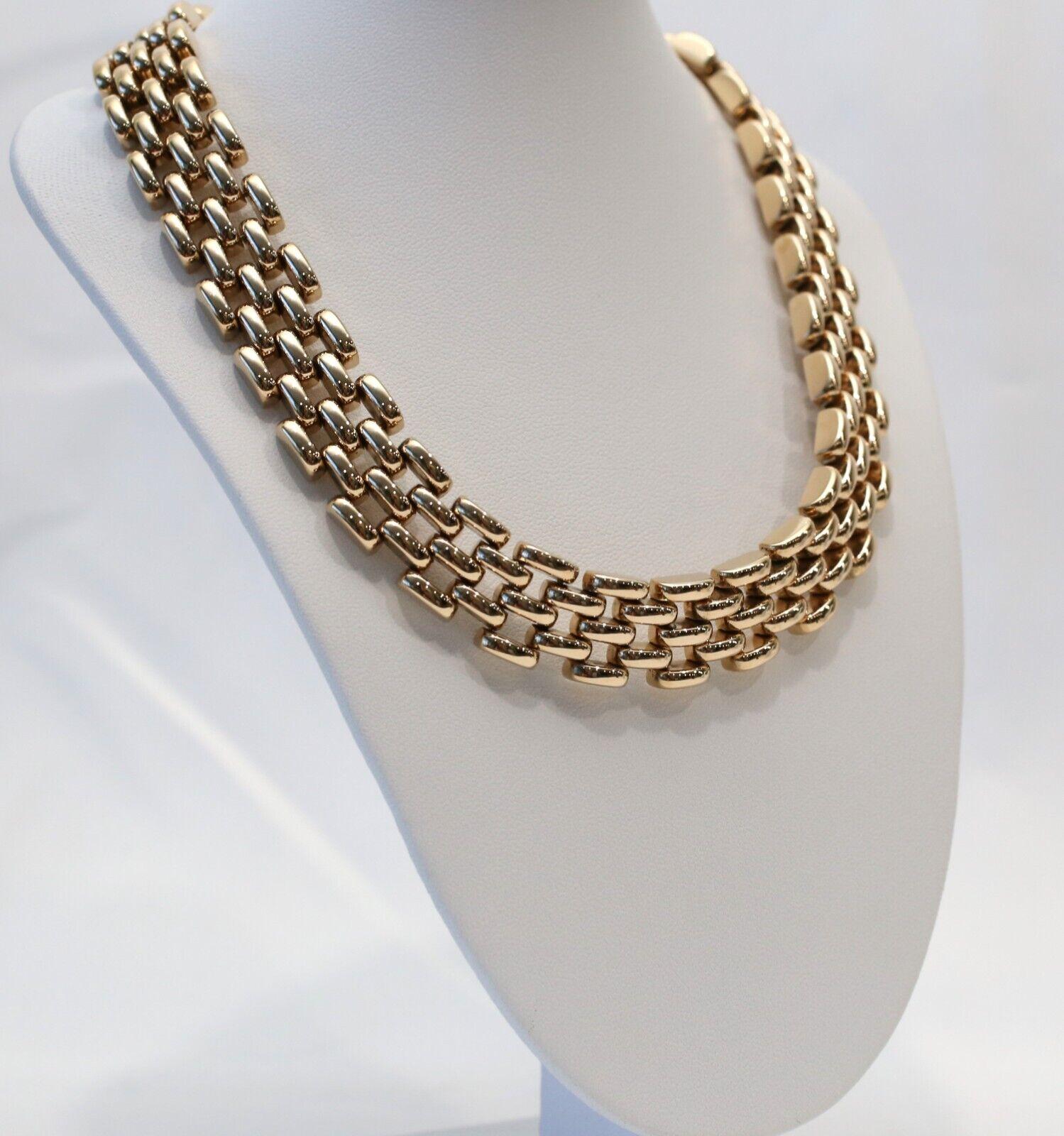 Collana a girocollo in oro giallo 14k, 15,5 pollici - 73,3 g In condizioni buone in vendita a Providence, RI