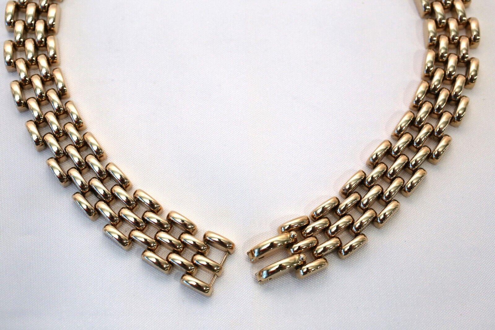 Collana a girocollo in oro giallo 14k, 15,5 pollici - 73,3 g in vendita 1