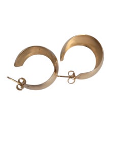 Boucles d'oreilles en or jaune 14k, larges et légères #23203