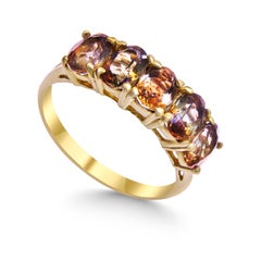 14 Karat Yellow Gold with Yellow Brown Topaz