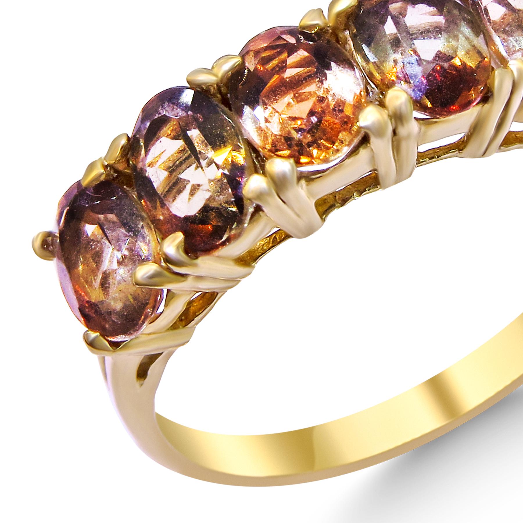 14 Karat Yellow Gold with Yellow Brown Topaz In New Condition For Sale In Jackson Heights, NY
