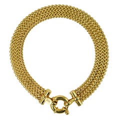 14K Yellow Gold Woven Link Bracelet, 9.2g