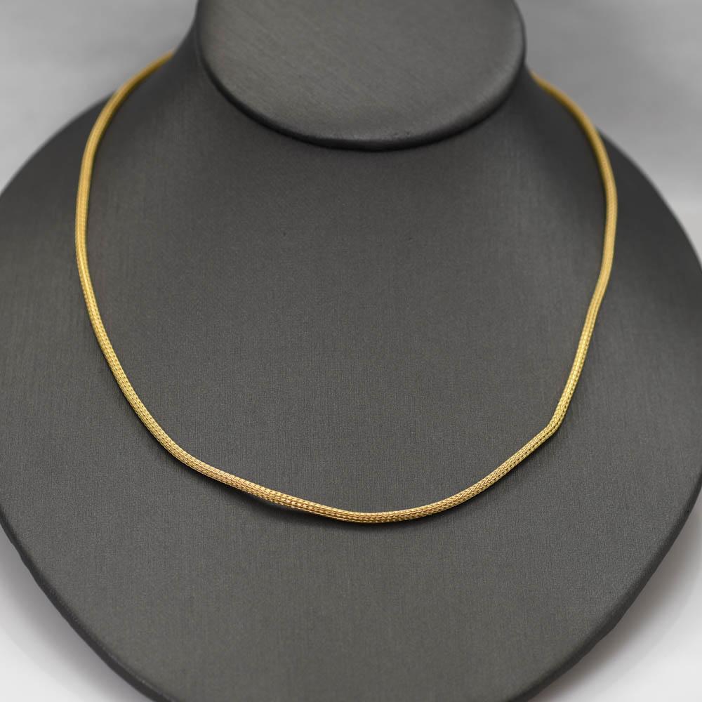 Halskette aus 14 Karat Gelbgold im gewebten Stil, 9,8 g im Angebot 1