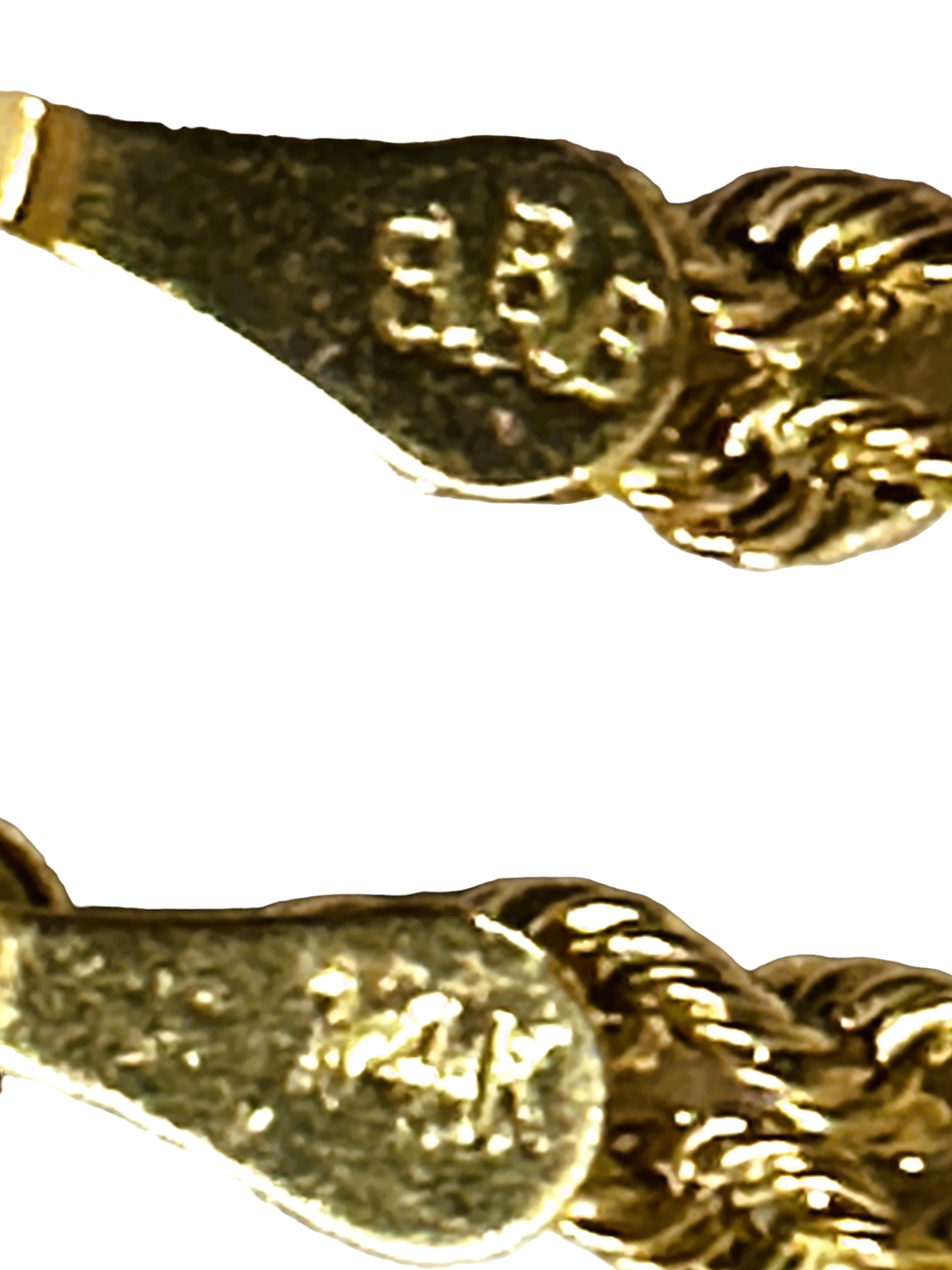 Gewebte, wellenförmige Halskette aus 14 Karat Gelbgold - 16