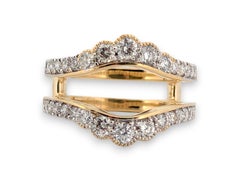Daphne  14K Yellow Gold Wrap Ring, 1.00 CTW Natural Diamonds, Crossover Diamond