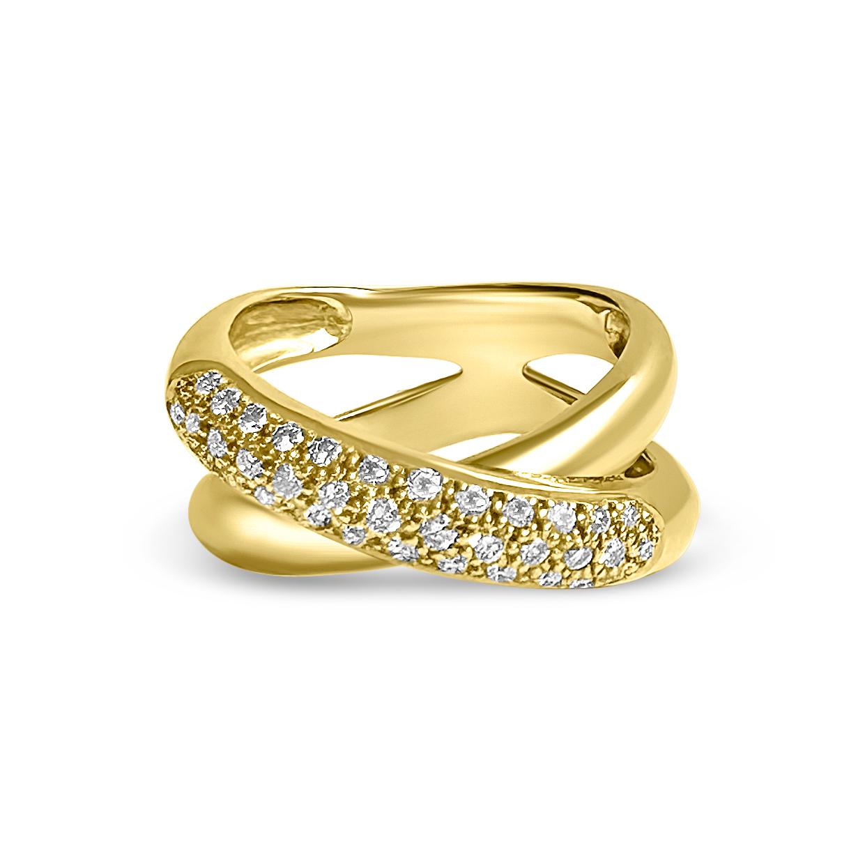 Bague 14KY avec 37 diamants ronds de 1.4mm 0.50ct G-H VS

Embrassez l'éclat avec la bague en or jaune 14 carats de Manart Gold & Diamond Jewelry. Le design classique en 