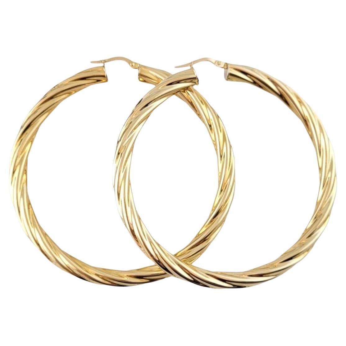 Gold Twist Hoop Earrings