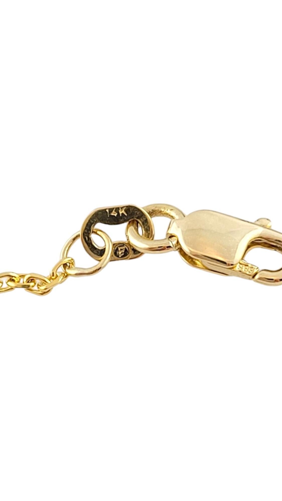 14K Gelbgold Y-Halskette mit Hängeleuchte #16787 im Angebot 1