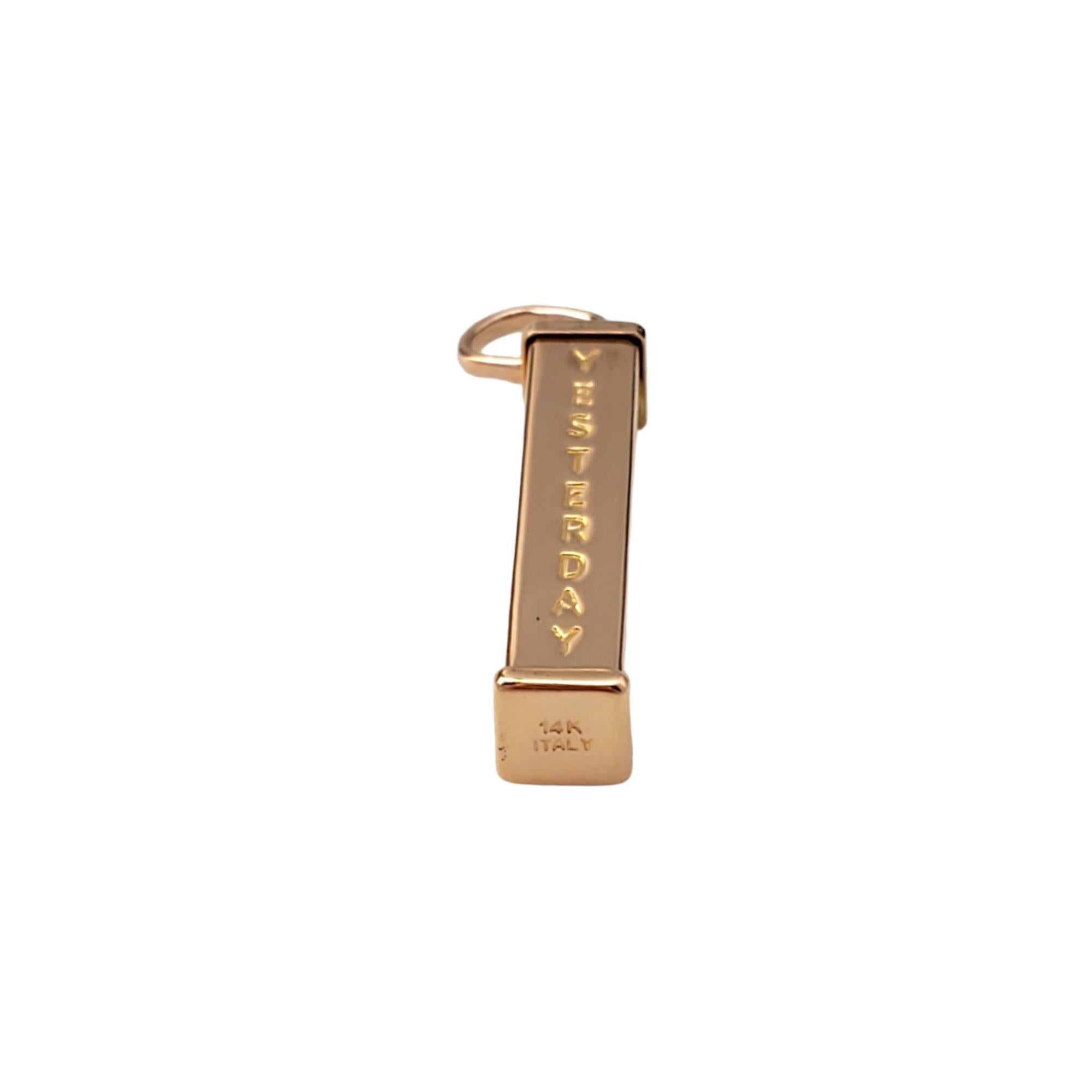 Women's 14K Yellow Gold Yesterday, Today, Tomorrow and Forever Pendant #17196