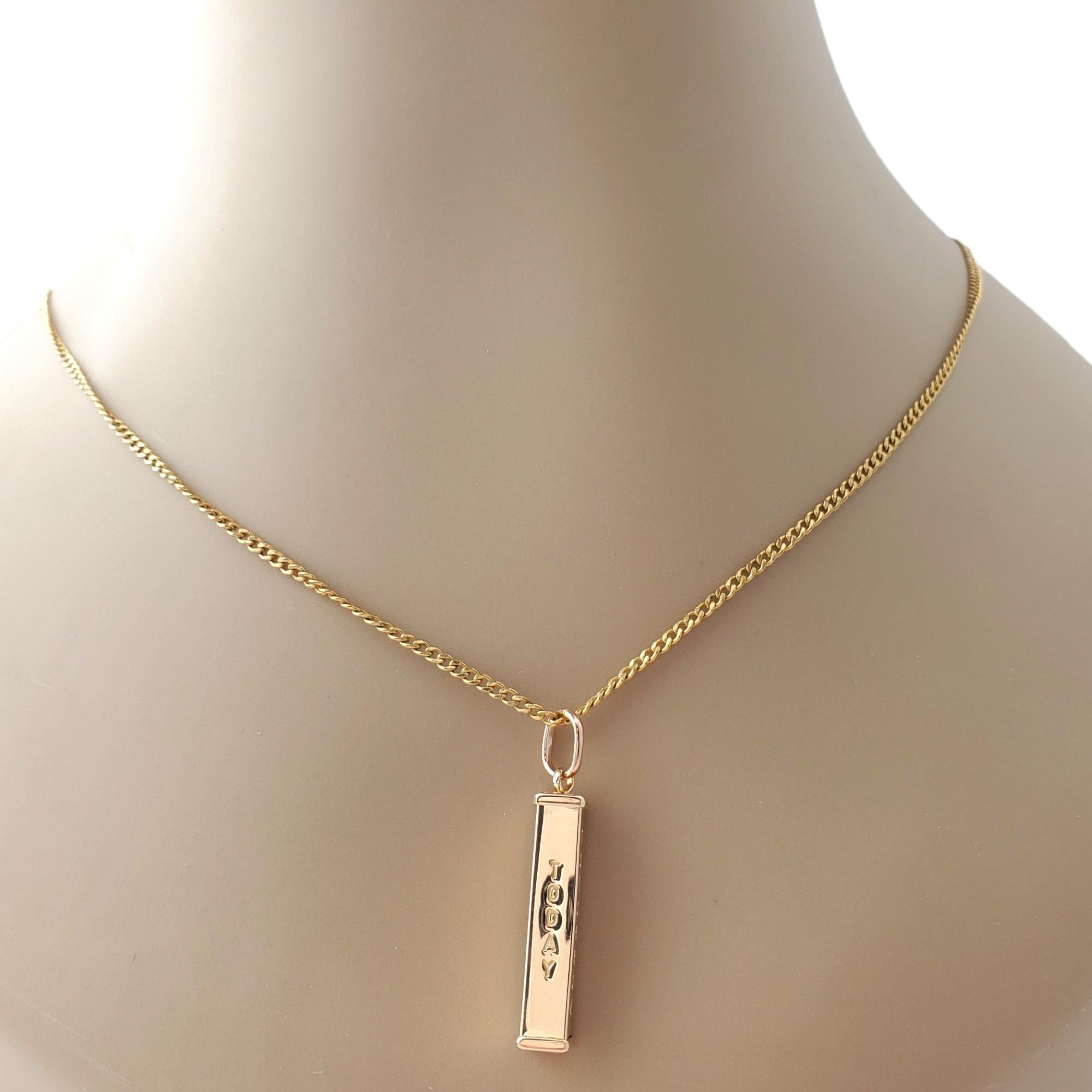 14K Yellow Gold Yesterday, Today, Tomorrow and Forever Pendant #17196 3