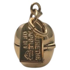 Relicario de oro amarillo de 14 quilates "You're the Apple of My Eye" (Eres la niña de mis ojos) #25189