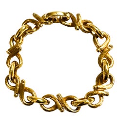 14k Yellow Gold Zelman & Friedman Fancy Link Bracelet 43.86 Grams 7.5 Inches