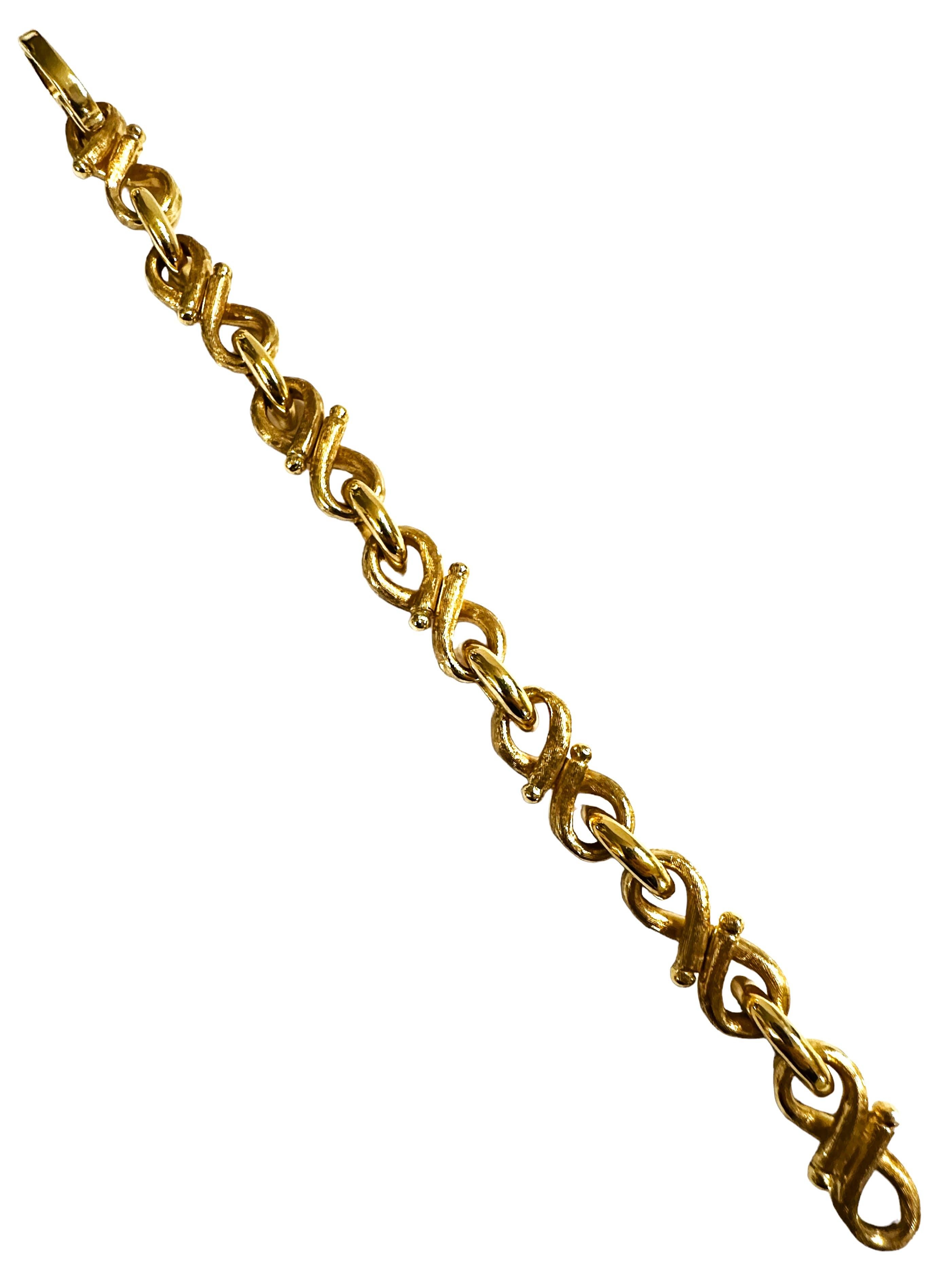 Women's 14k Yellow Gold Zelman & Friedman Fancy Link Bracelet 43.86 Grams 7.5 Inches