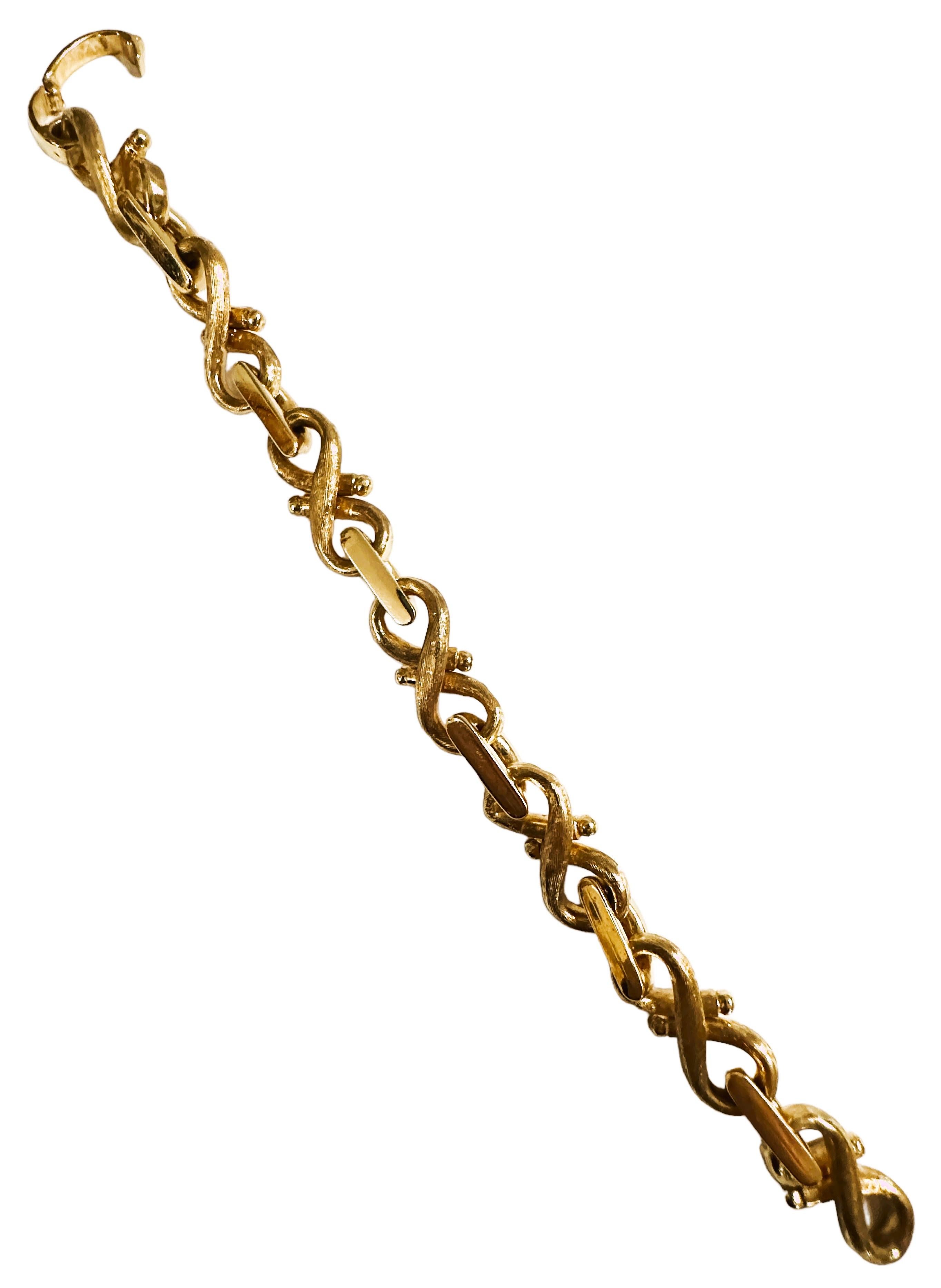 14k Yellow Gold Zelman & Friedman Fancy Link Bracelet 43.86 Grams 7.5 Inches 1