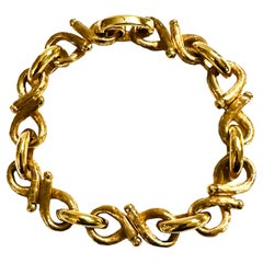 14k Yellow Gold Zelman & Friedman Fancy Link Bracelet 43.86 Grams 7.5 Inches