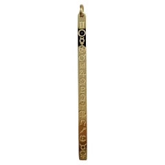 14K Yellow Gold Zodiac Bar Pendant #17286