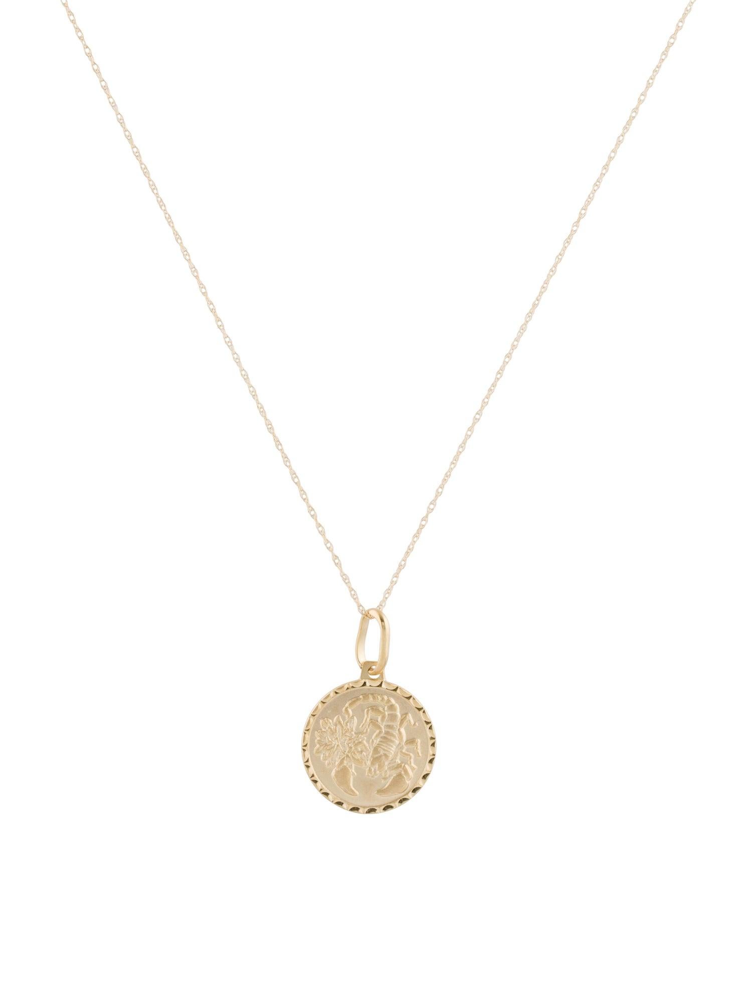 9ct gold zodiac necklace