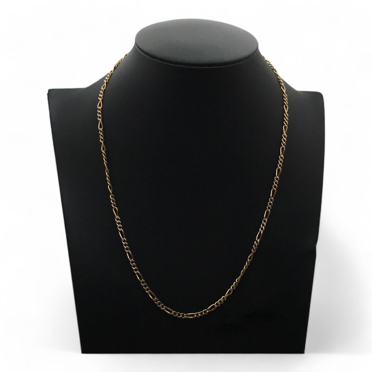 Collier à chaîne épaisse en or jaune italien 14 carats mesurant 18