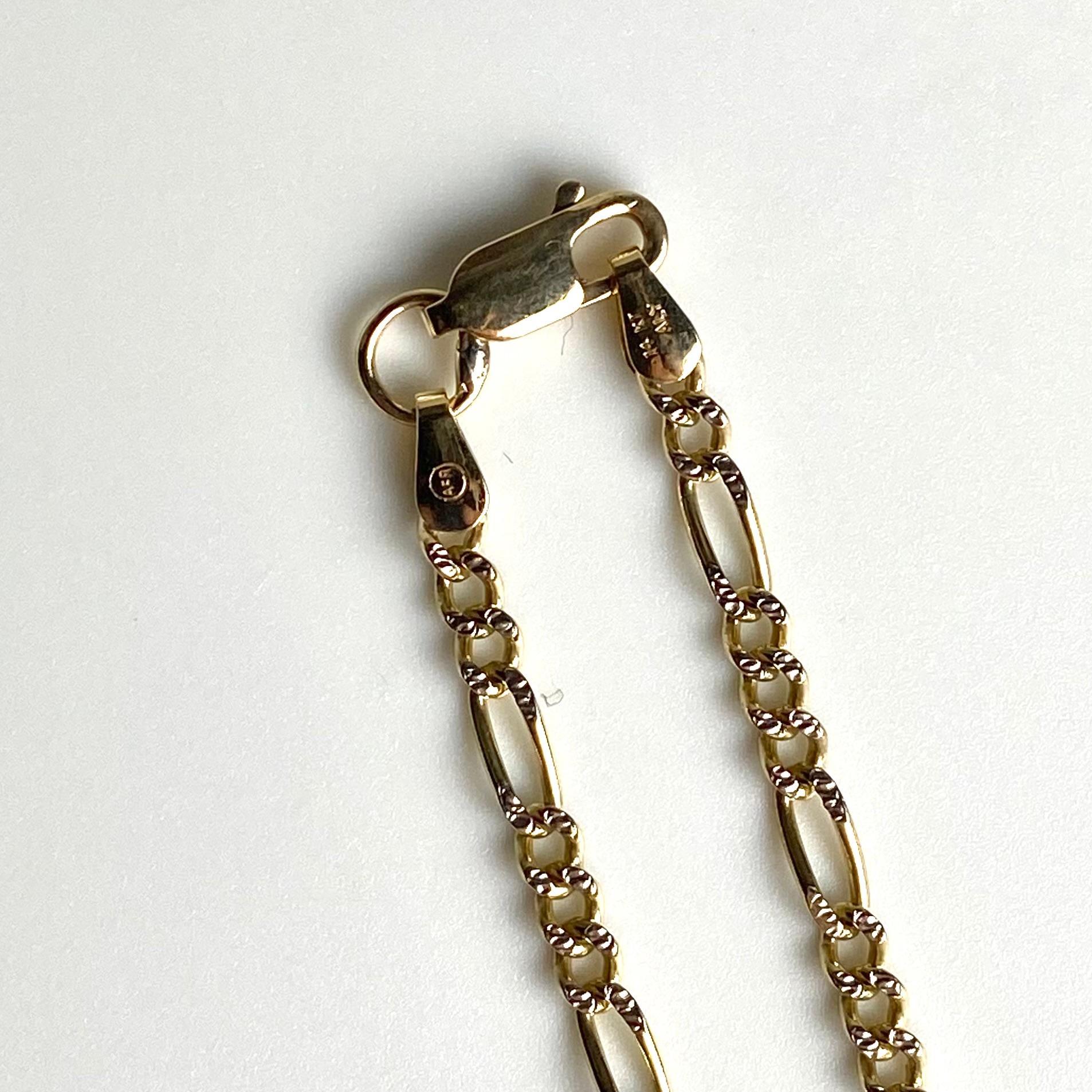 14K Yellow Italian Gold Thick Chain Necklace Measuring 18