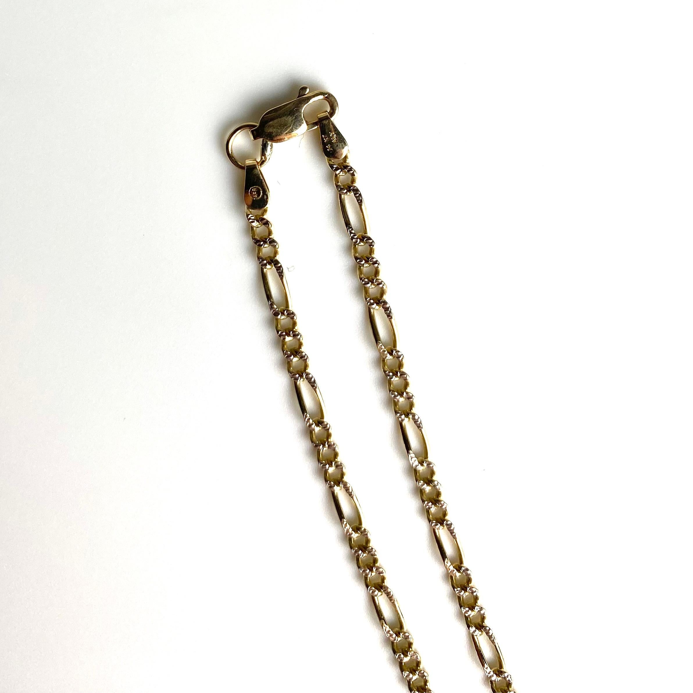 14K Yellow Italian Gold Thick Chain Necklace Measuring 18