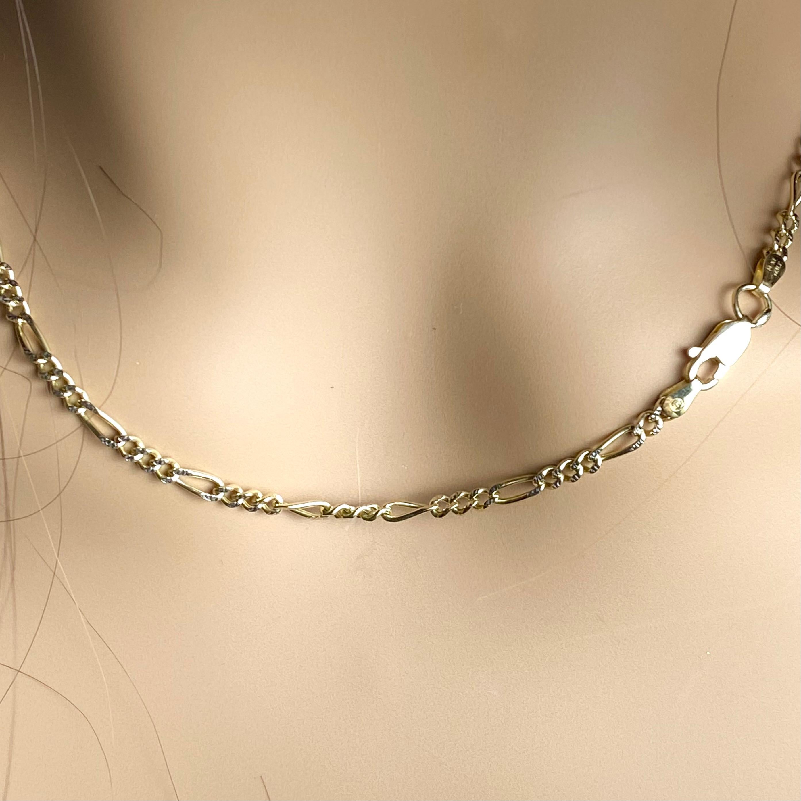 14K Yellow Italian Gold Thick Chain Necklace Measuring 18