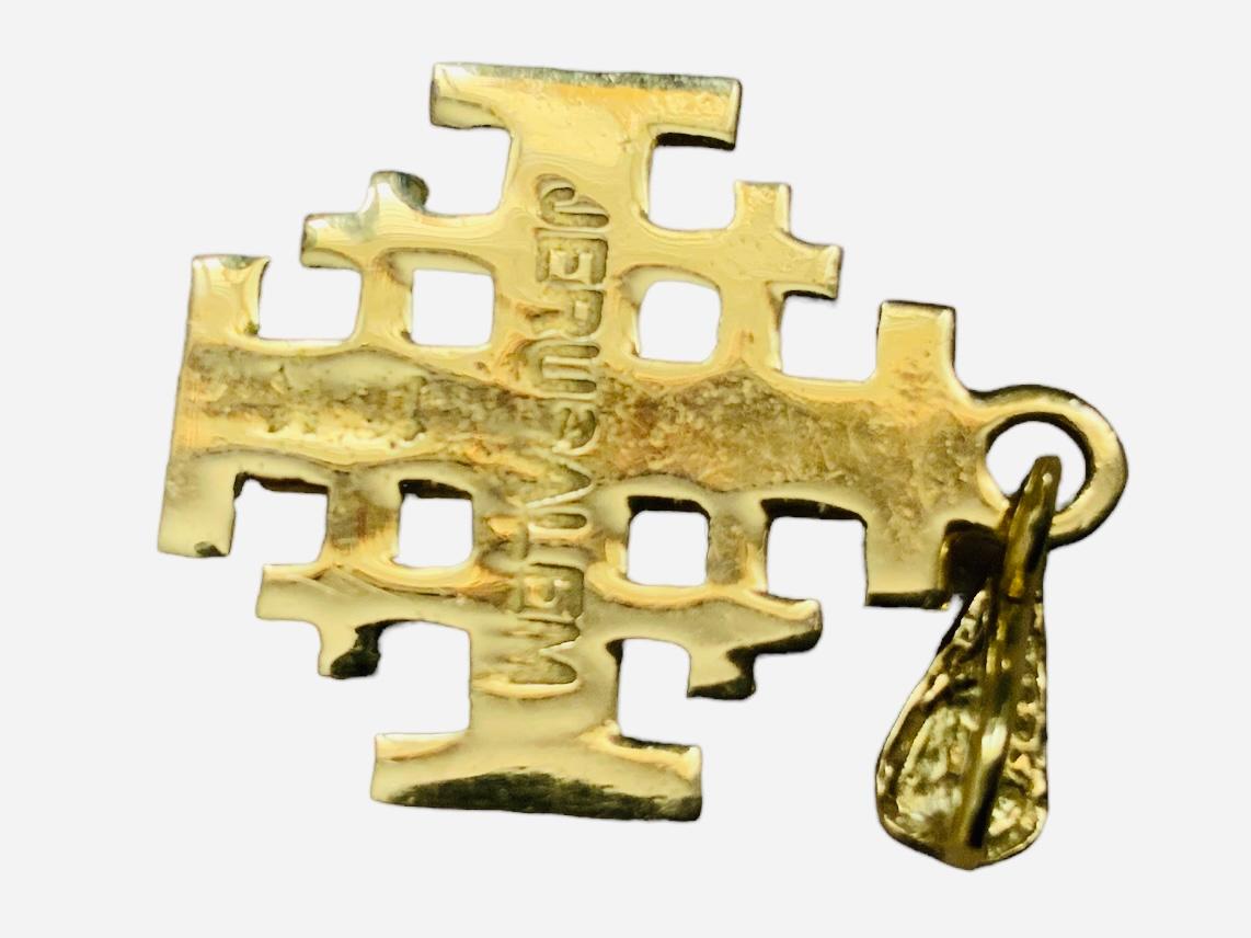 croce di gerusalemme in oro