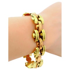 Pulsera Retro Oro Amarillo y Rosa 14K