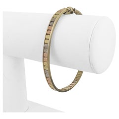 Bracciale in oro giallo, bianco e rosa 14k 14,4 g con braccialetto tricolore Italia 6,75