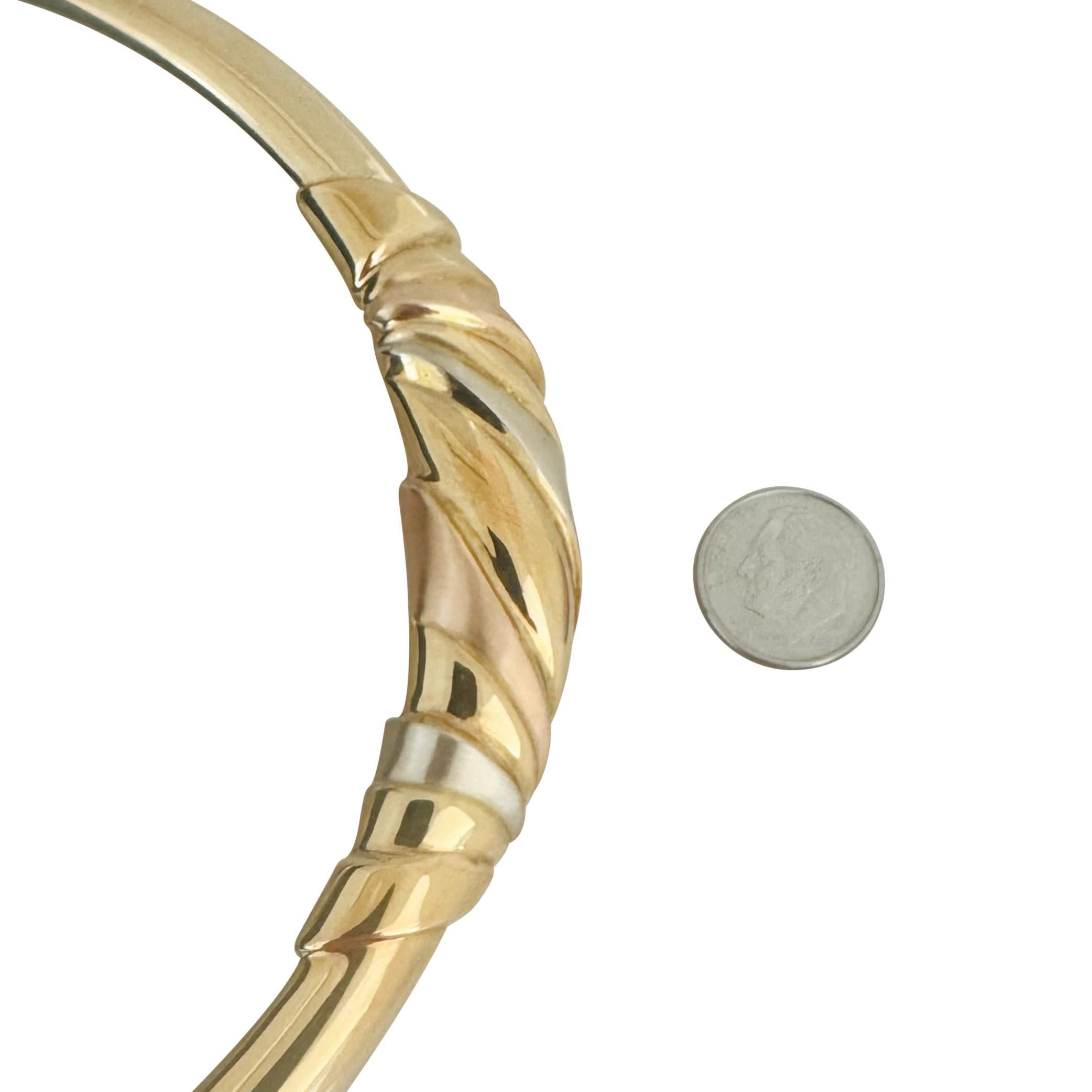 14k Yellow White and Rose Gold 54.7g Tri Tone Heavy Ladies Necklace Italy 16