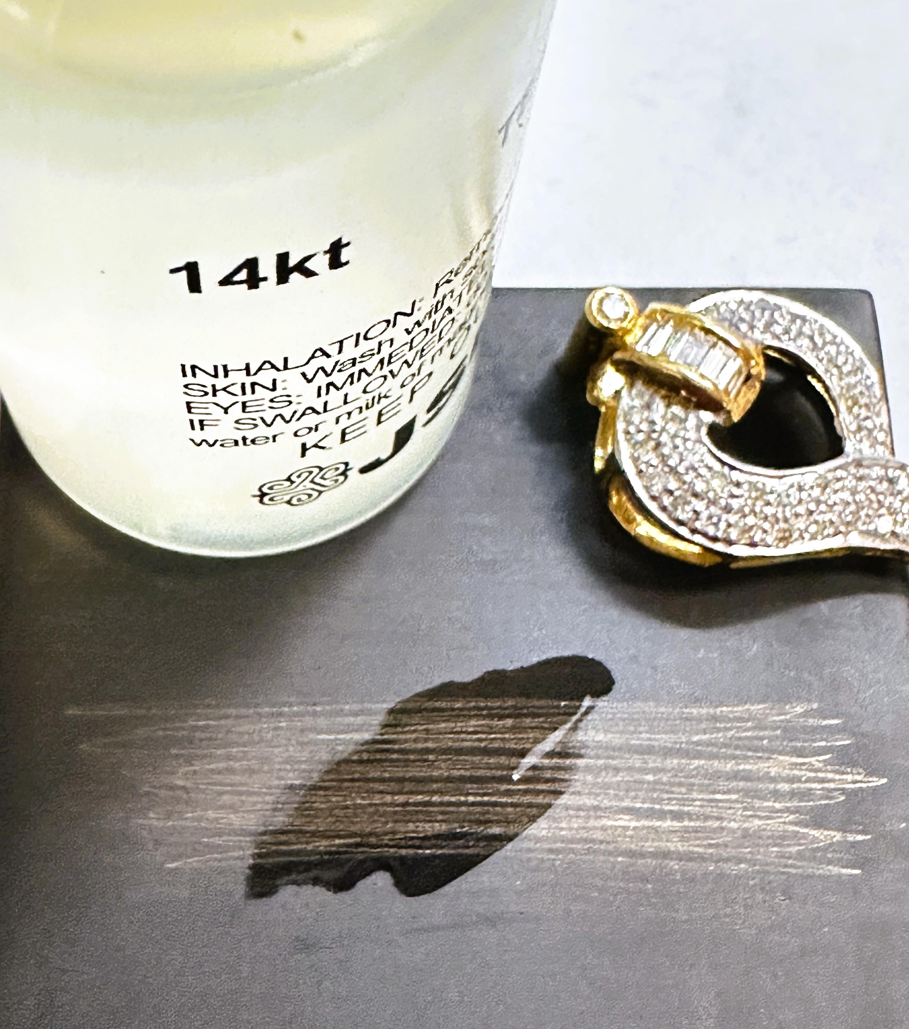 14K Yellow & White Gold 1 Carat Diamond Pendant Necklace - Hallmarked For Sale 6