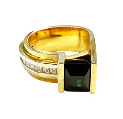 14k Yellow & White Gold 2.1 Carat Tourmaline & .55 Carat Diamond Ring- Appraisal
