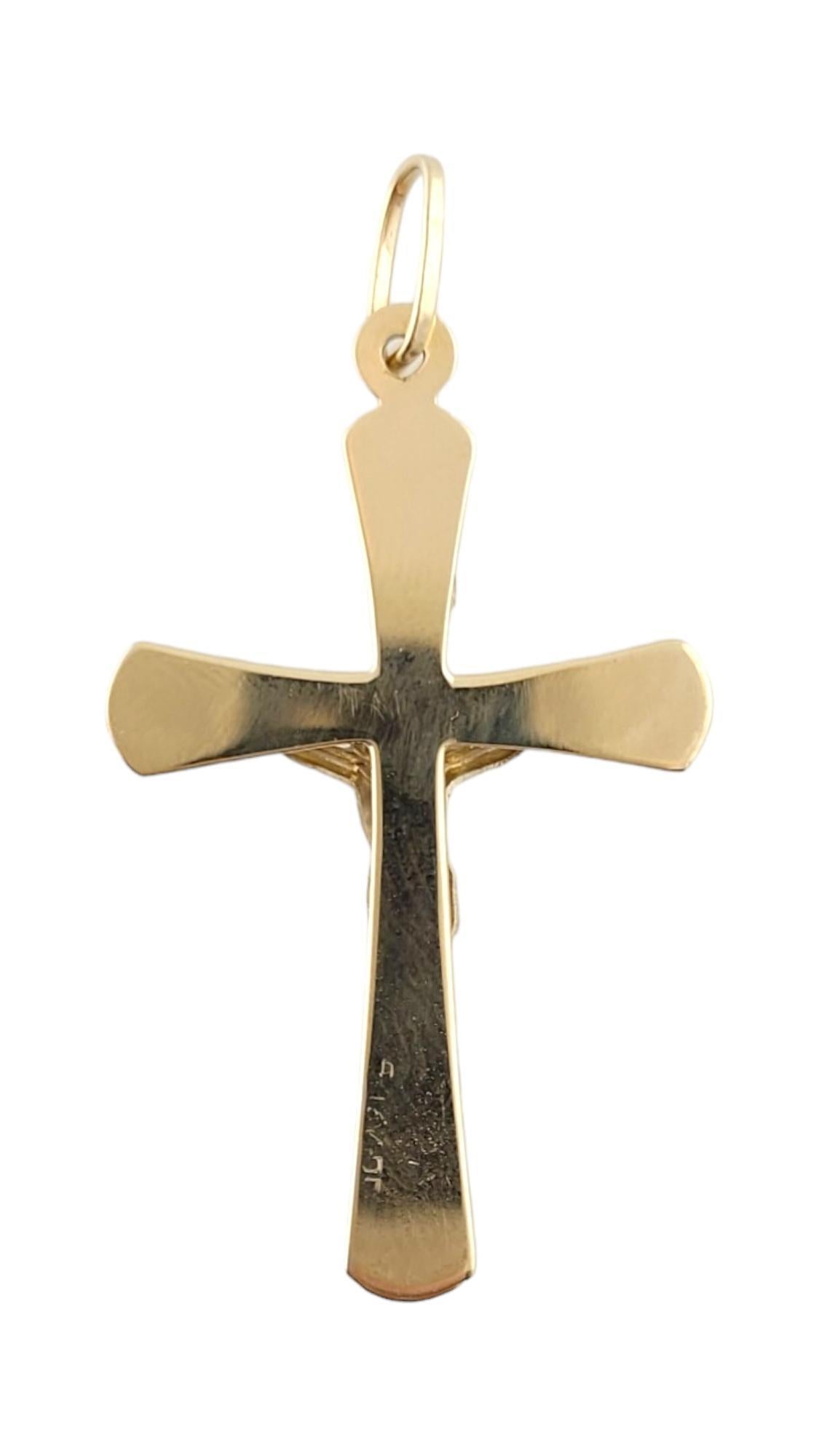 Women's 14K Yellow & White Gold Cross Pendant #16208 For Sale