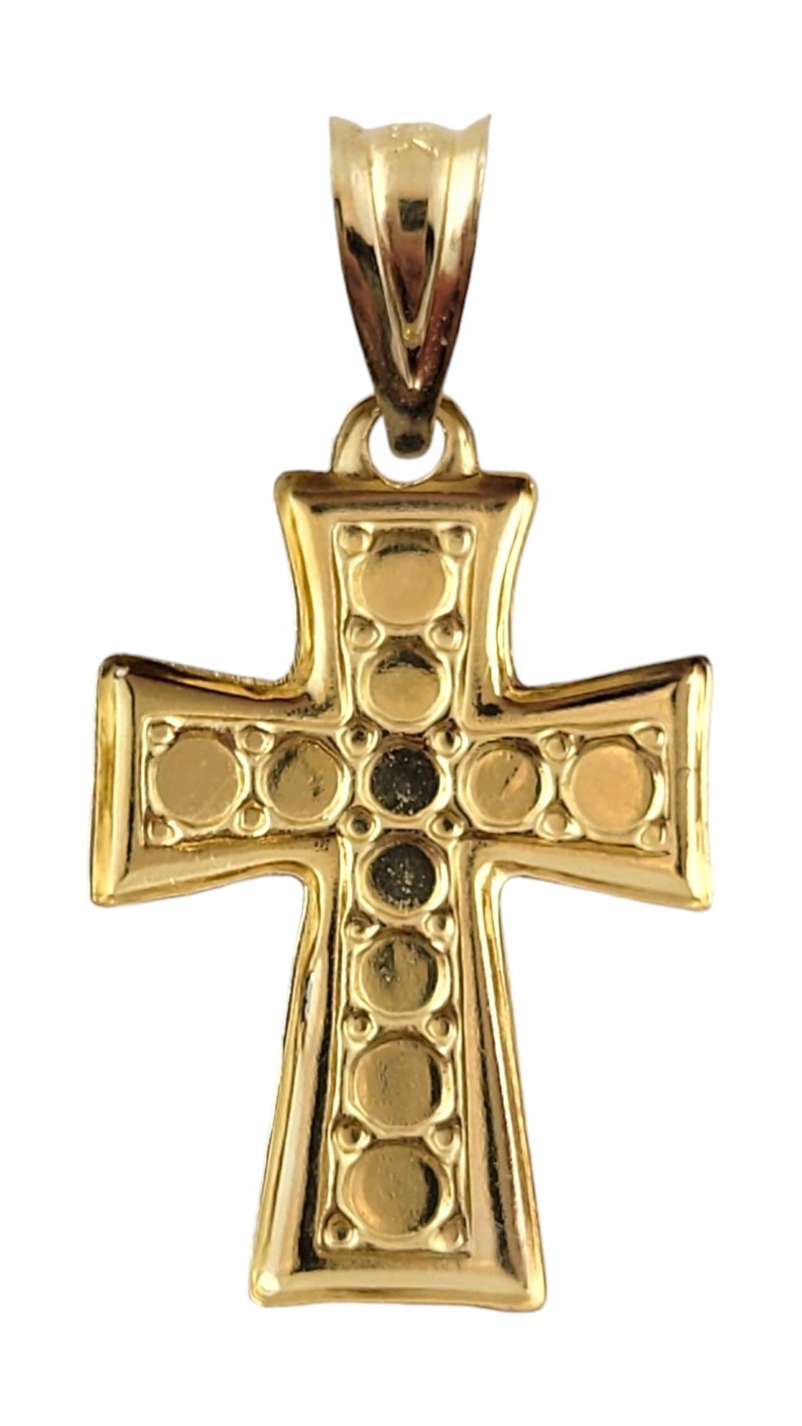 14K Yellow & White Gold Cross Pendant #17343 In Good Condition For Sale In Washington Depot, CT