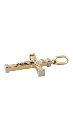 14K Yellow & White Gold Crucifix Pendant #16904
