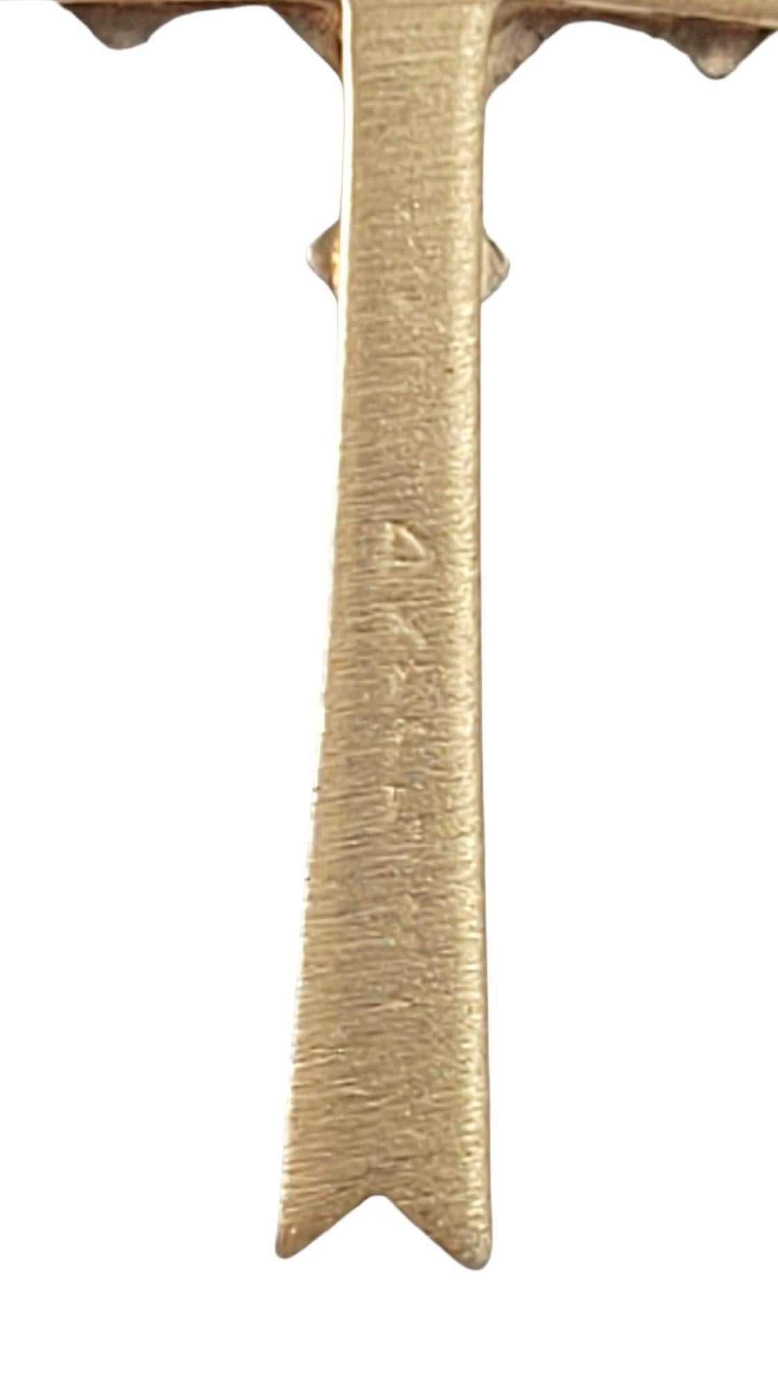 14K Yellow & White Gold Diamond Cross Pendant #18089 For Sale 1