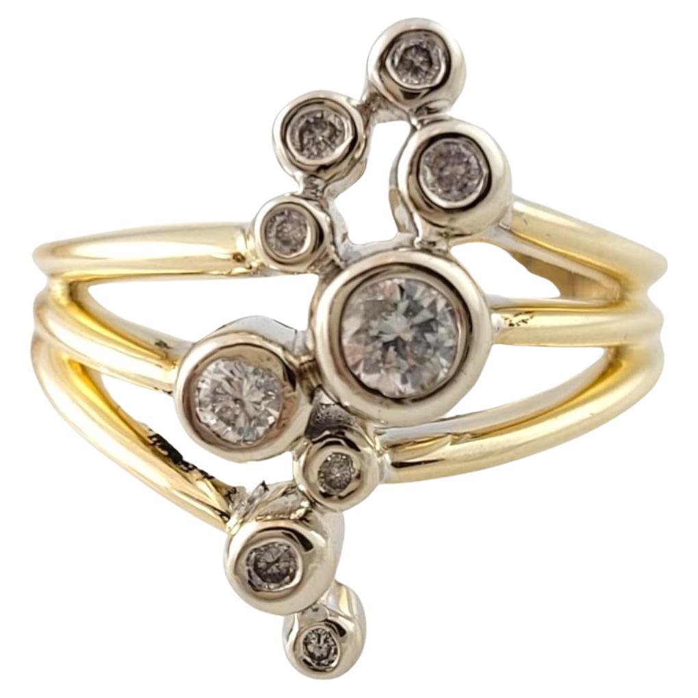 14K Yellow & White Gold Diamond Ring Size 7.25 #16472