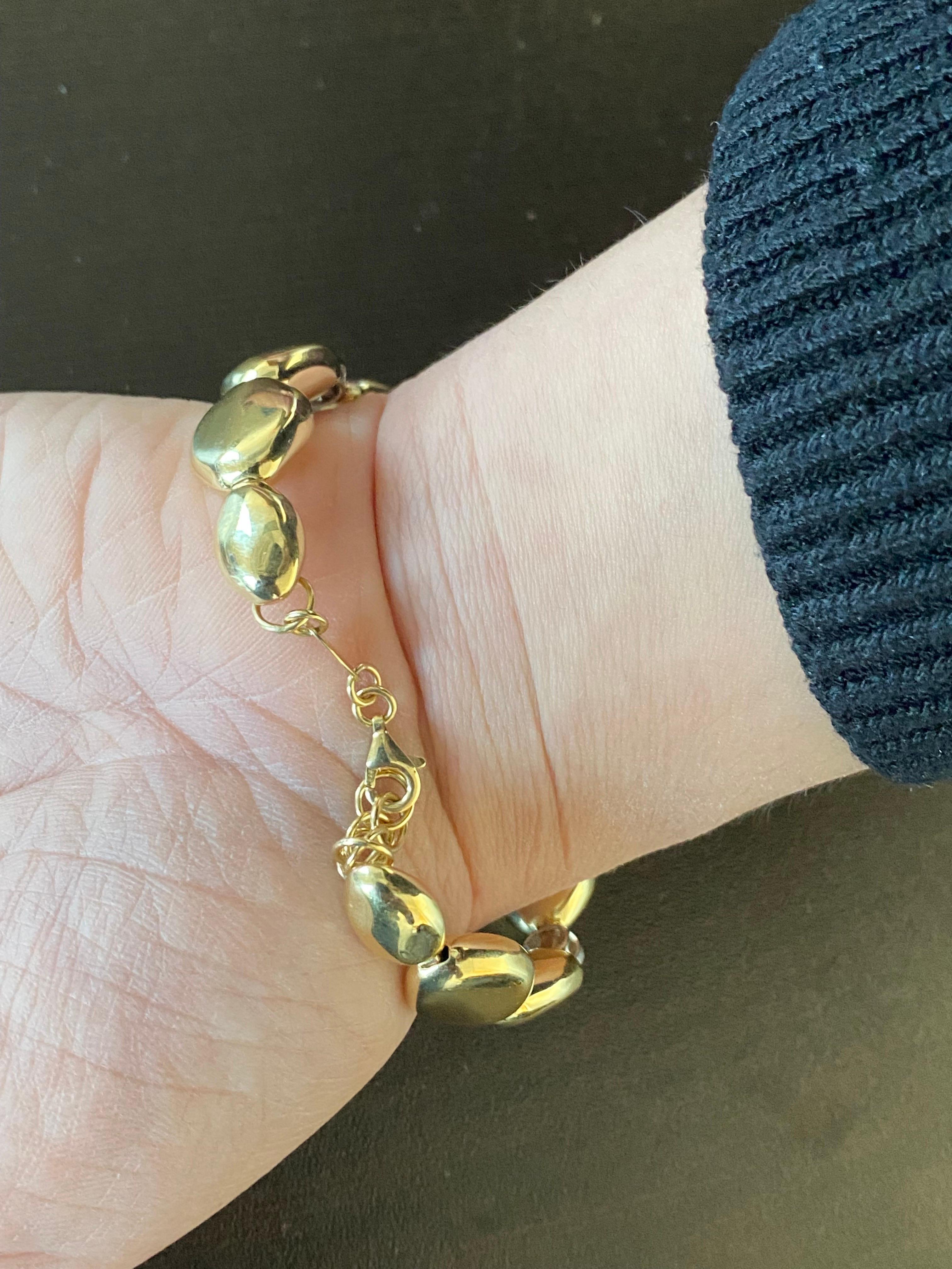 14K Yellow/White Gold Italian Diamond Bangle In New Condition For Sale In Great Neck, NY