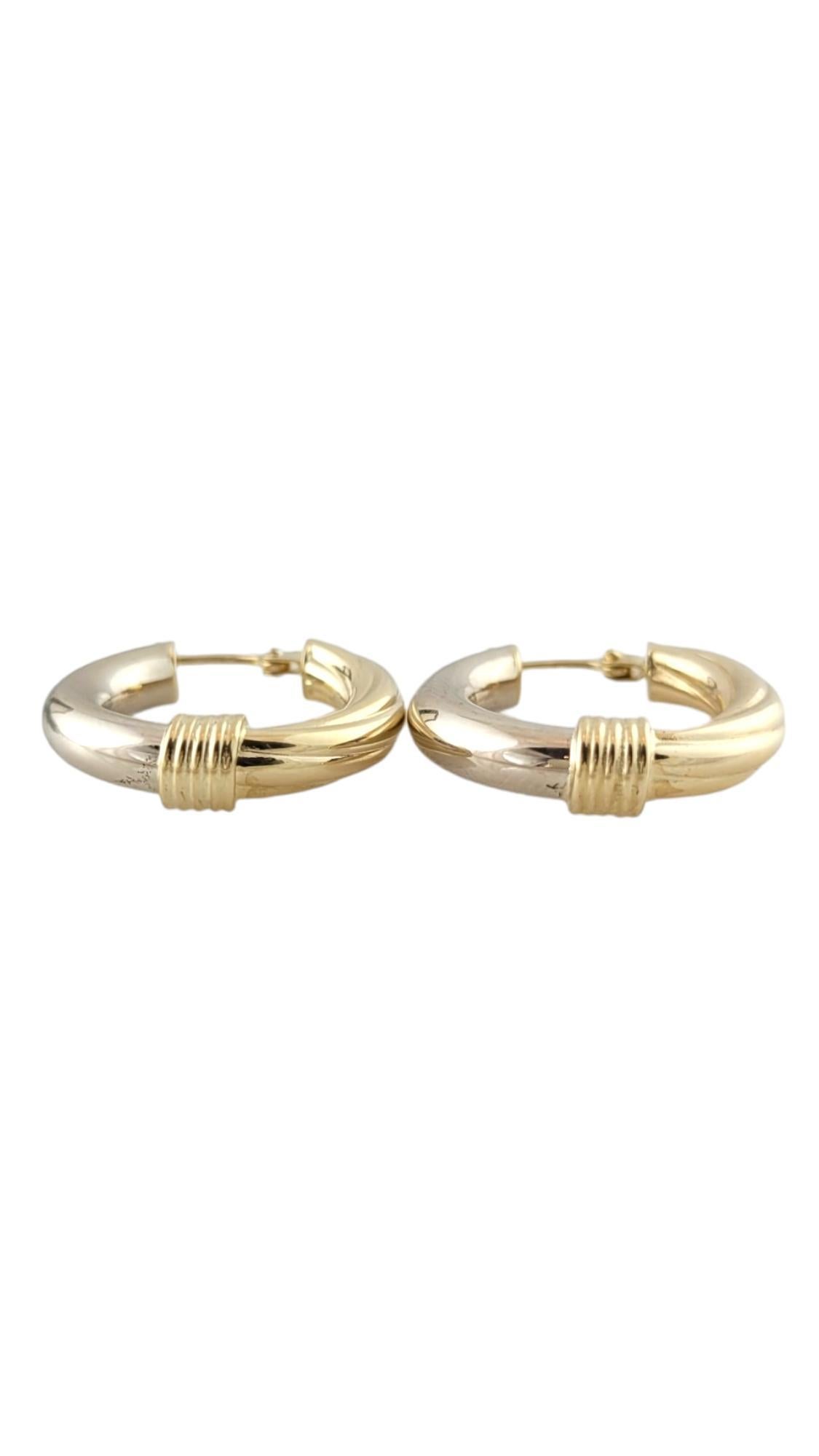 14K Yellow & White Gold Two-Toned Hoop Earrings

This gorgeous set of two-toned earrings are crafted from 14K yellow and white gold for a beautiful finish that will look amazing on anybody!

Diameter: 22.26mm
Width: 4.04mm

Weight: 2.65 dwt/ 4.11