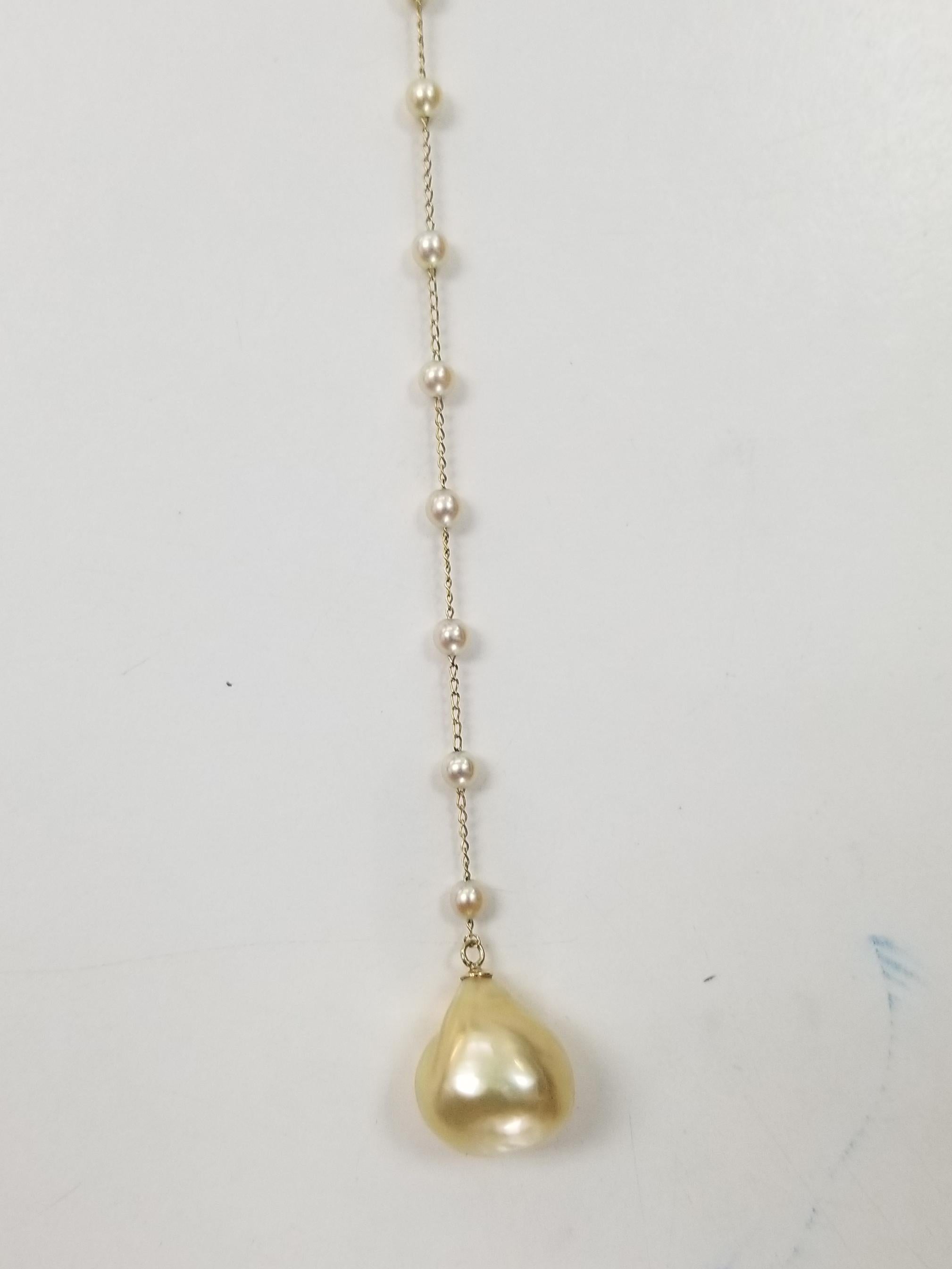 14k gold adjustable necklace