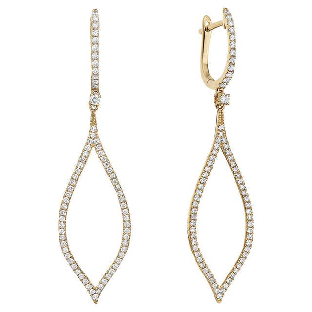 Elegant Illusion Diamond Dangle Earrings For Sale at 1stDibs | dangle ...