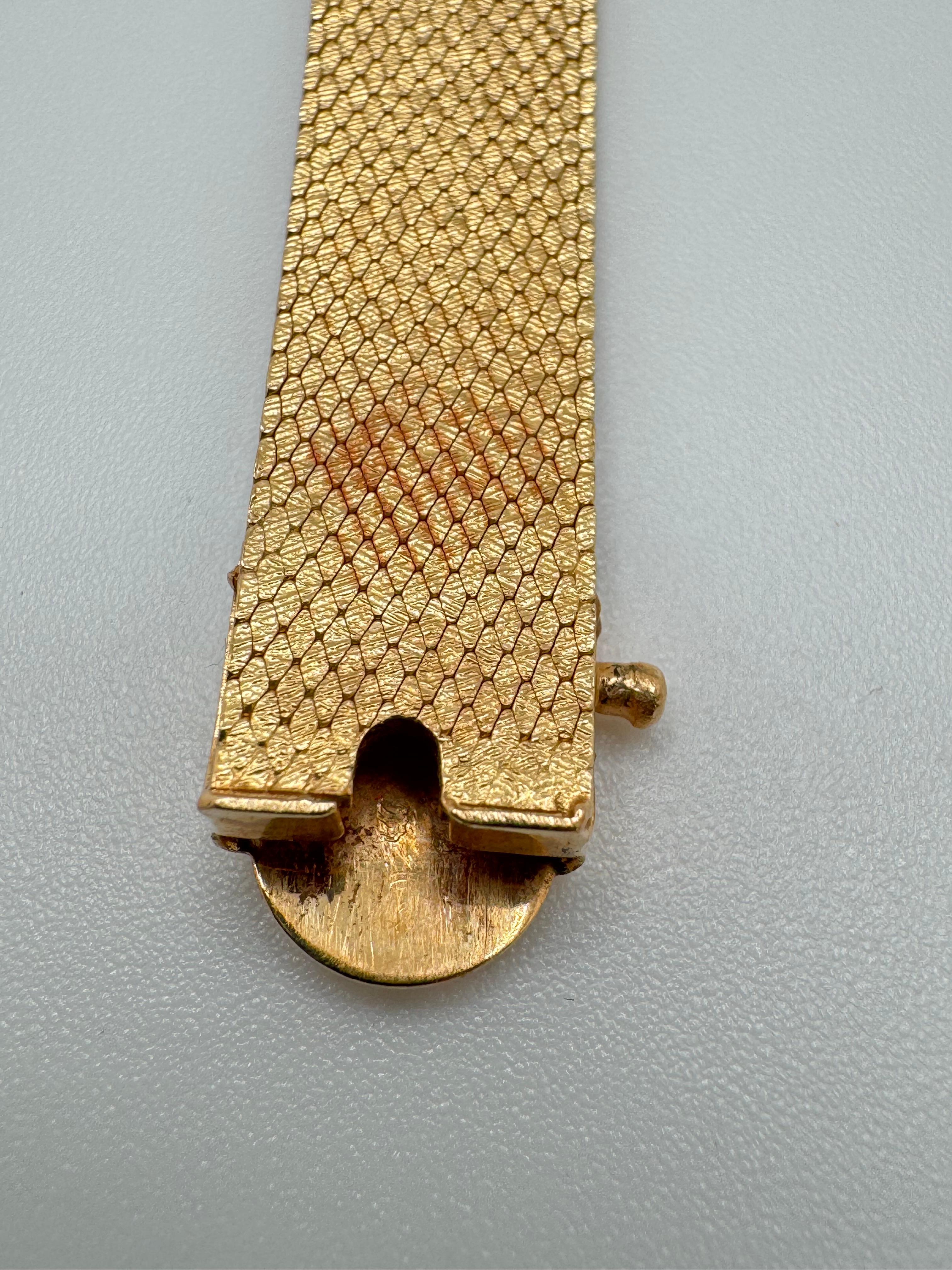Art Deco 14K YG Lids ETA Movement Watch For Sale