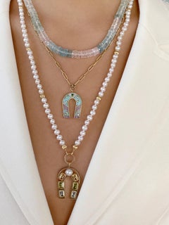 14K Yellow Gold and Pearl Beaded Celebration Necklace