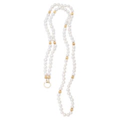 14K Yellow Gold and Pearl Beaded Celebration Necklace