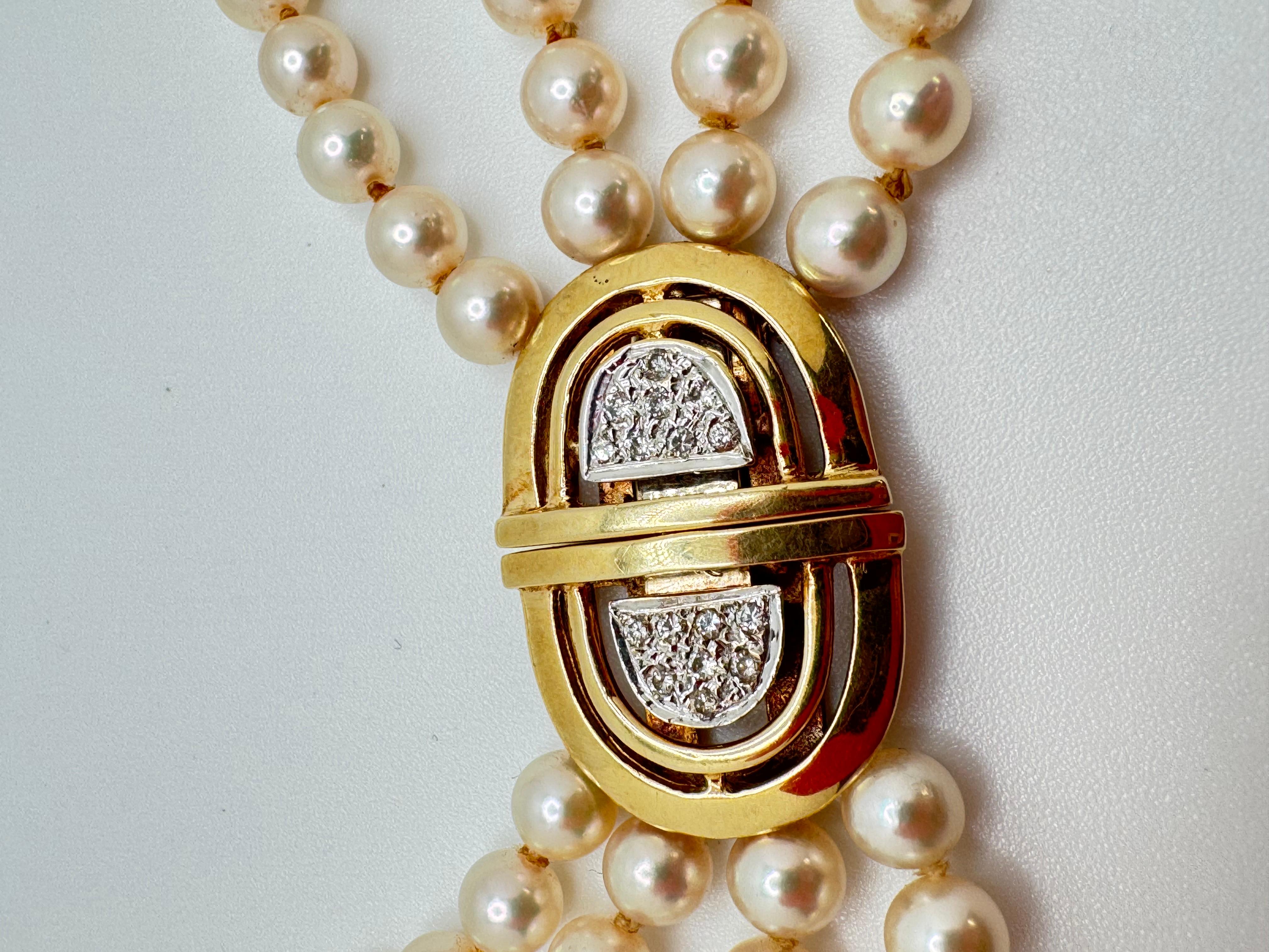 Art Deco 14K YG Pearl Chokers For Sale