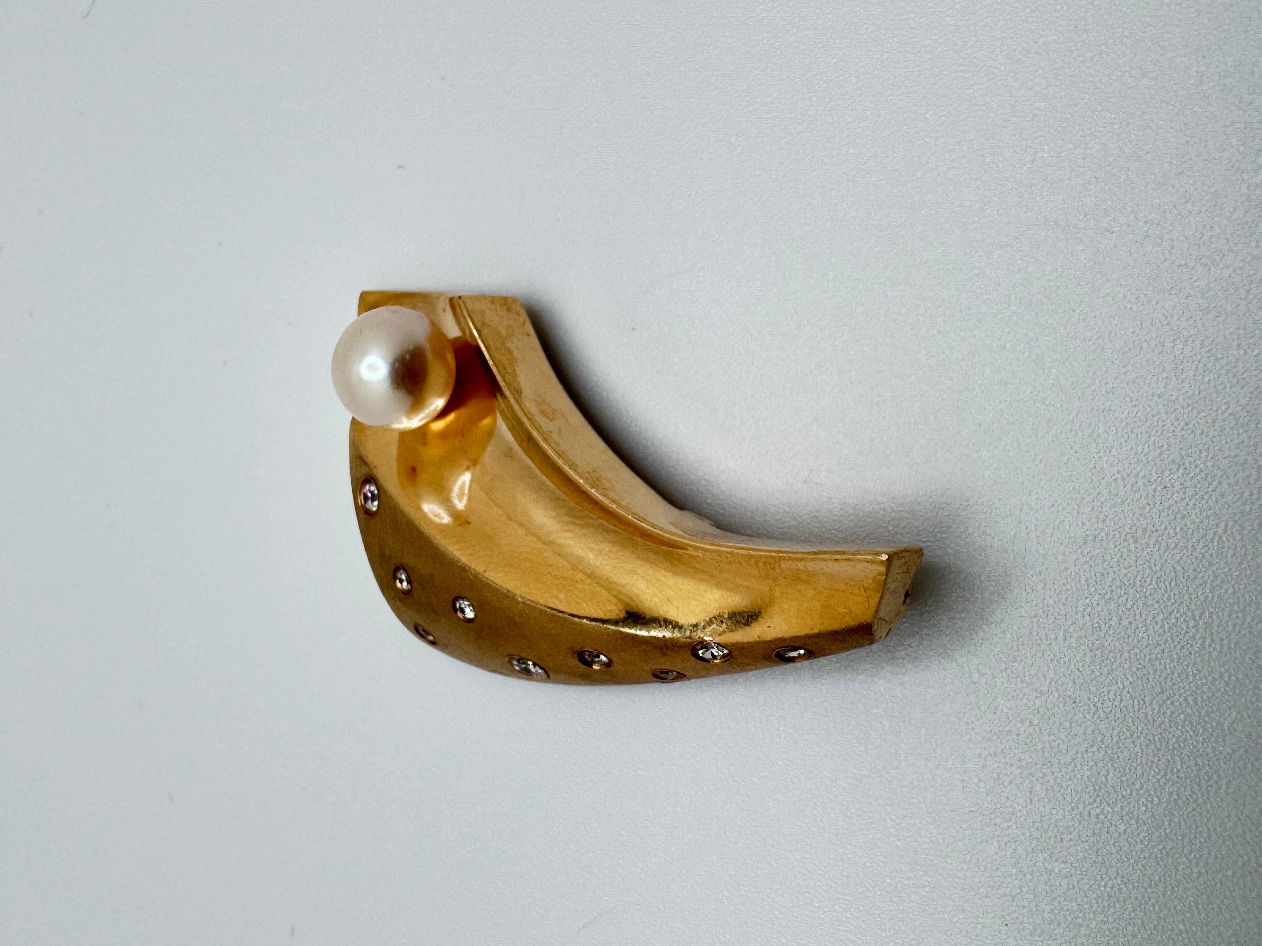 14K YG Slider pendant Freshwater Pearl en Bueno estado para la venta en Palm Desert, CA