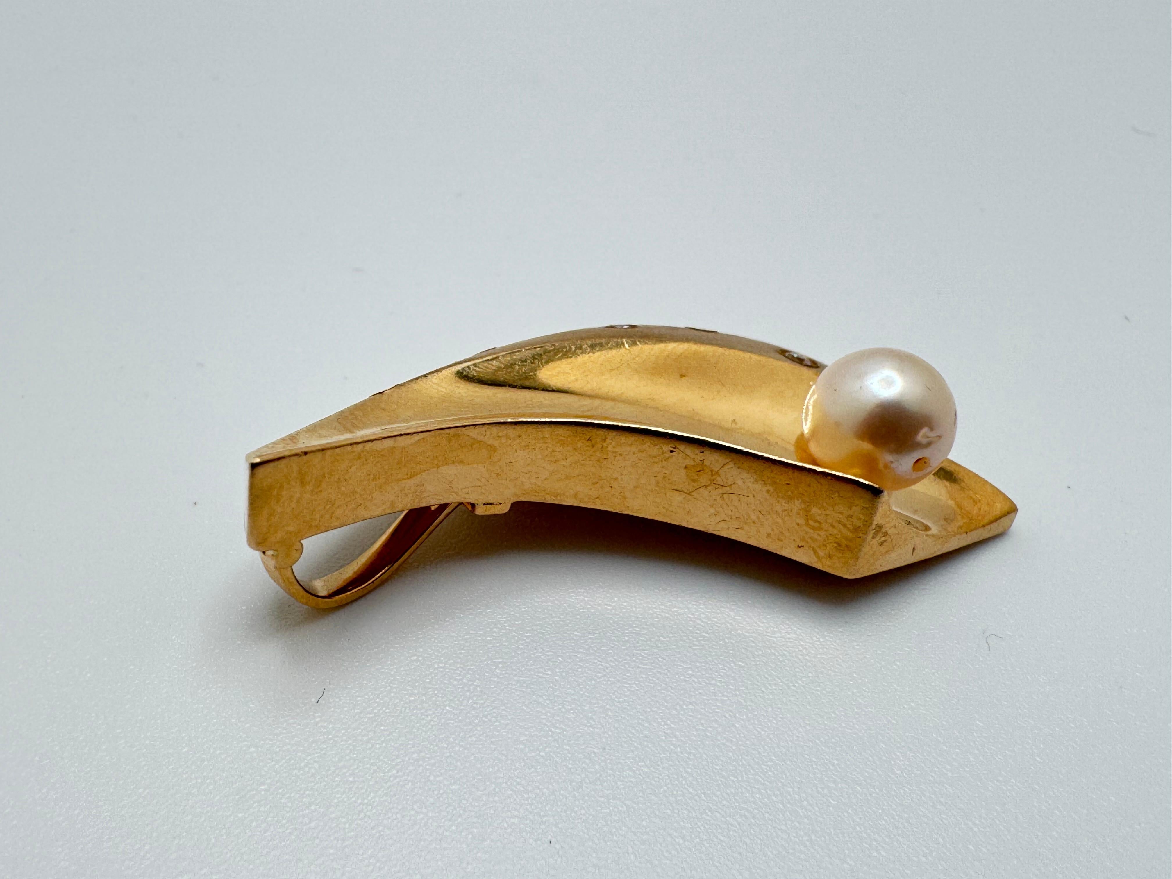 Femenino o masculino 14K YG Slider pendant Freshwater Pearl en venta
