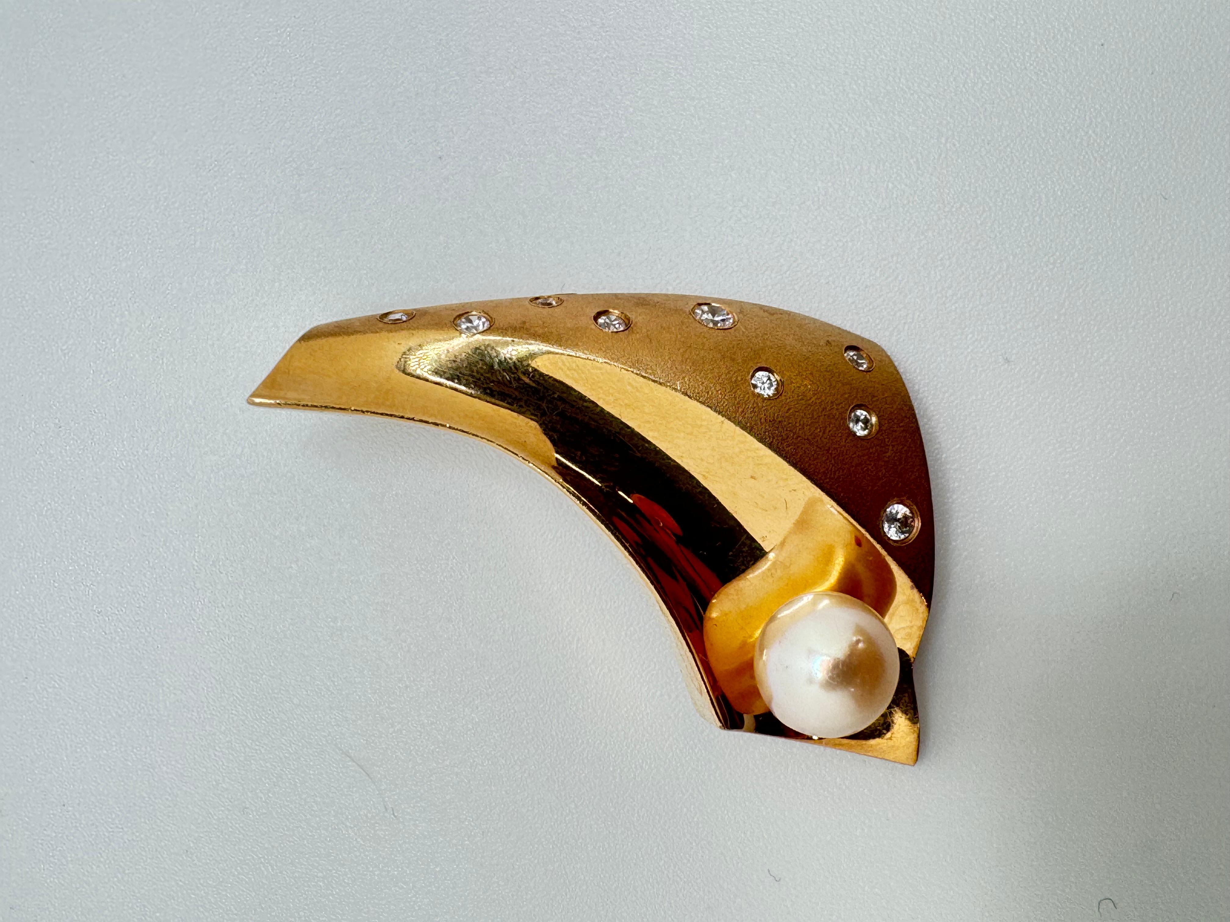 14K YG Slider pendant Freshwater Pearl en venta 3