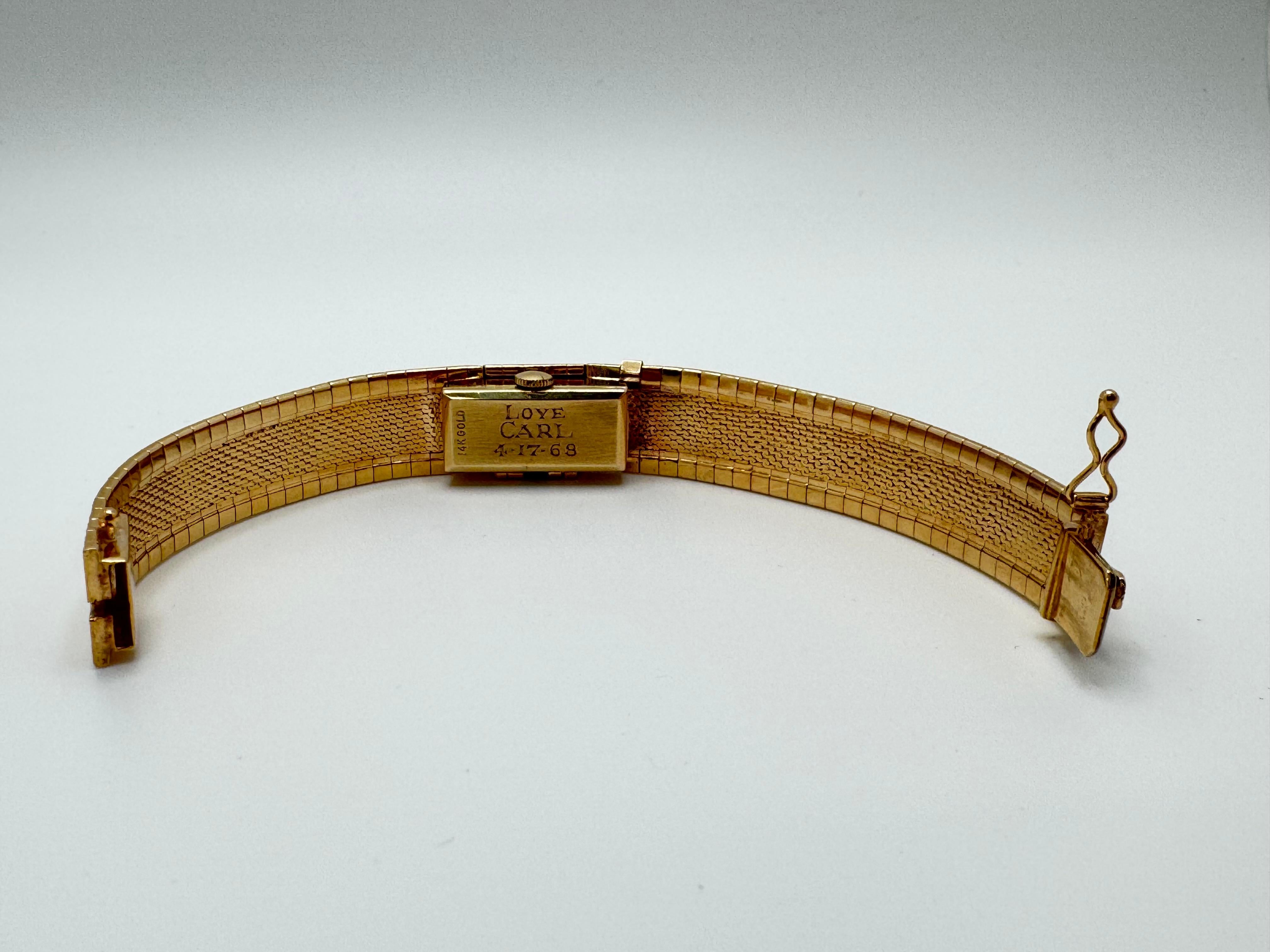 14K YG Vintage Baume & Mercier Watch en vente 5
