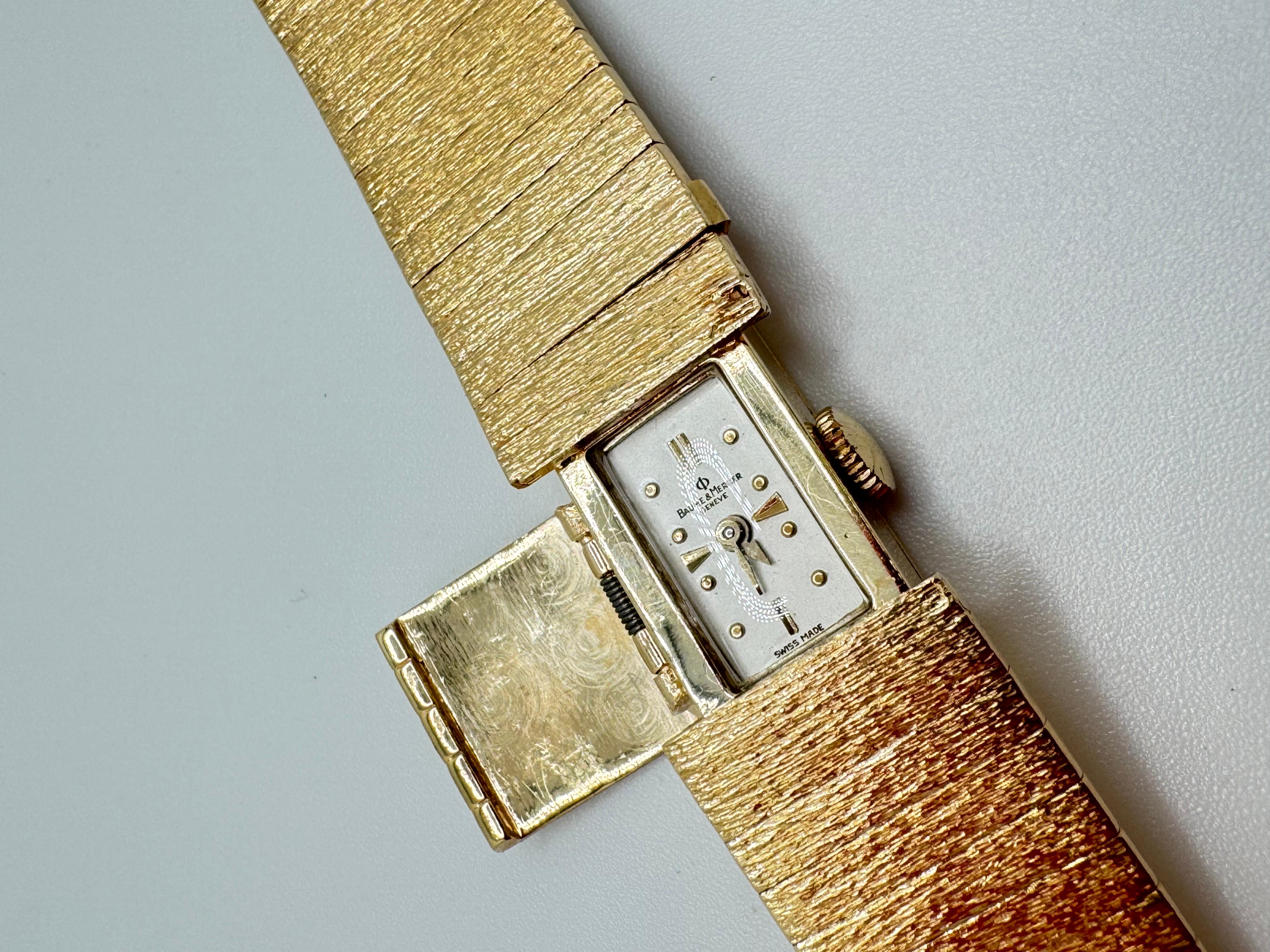 14K YG Vintage Baume & Mercier Watch en vente 8